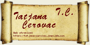 Tatjana Cerovac vizit kartica